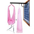 Baby Swing Cradle with Mosquito Net Spring and Metal Window Cradle Hanger (Pink) For Cheap