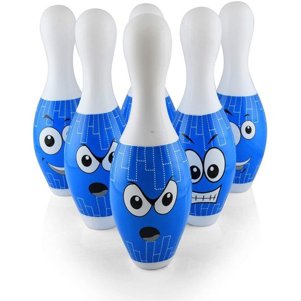 6 Pin and Ball Set for Bowling (Blue) Hot on Sale