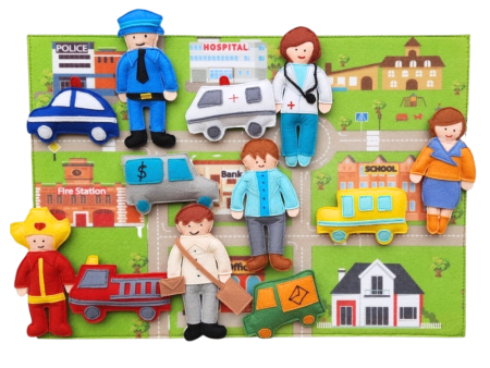 Community Helpers Playmat (6 Community helpers and 6 vehicles) Online