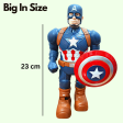 Captain America Action Figure | Avengers Toys | Rotate | Lightning | Music | Walking Online Sale