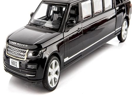 Resembling Long Range Rover - Long Size Diecast Car | 1:32 Scale Model | Black Online now