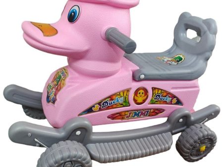 Duck 2 in 1 Ride On & Wagon (Pink, Silver) Online Hot Sale