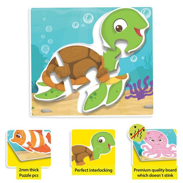 Baby’s First Jigsaw Puzzle Jungle, Farm, Baby & Ocean Animals (set of 4) | 60 Pieces Hot on Sale