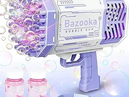 Automatic Bazooka Bubble Blaster with LED Lights | 69 Holes | Purple | Sale