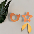 Bird and Star Shapes Neem Wood Teethers Fashion