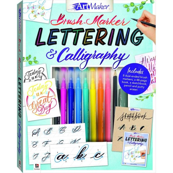 Art Maker Brush Marker Lettering and Calligraphy Kit For Discount