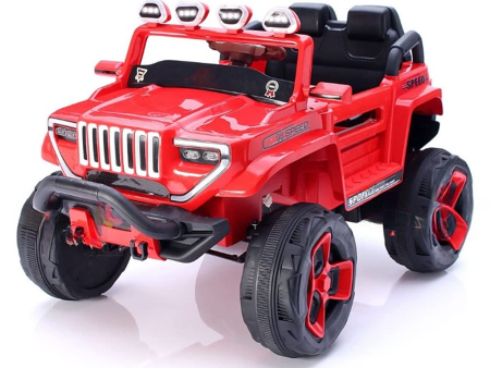 Red Ride-On | Wireless Remote, Bluetooth Mp3 Music and Rechargeable Battery Operated | Jeep A1200 4x4 (COD Not Available) Cheap