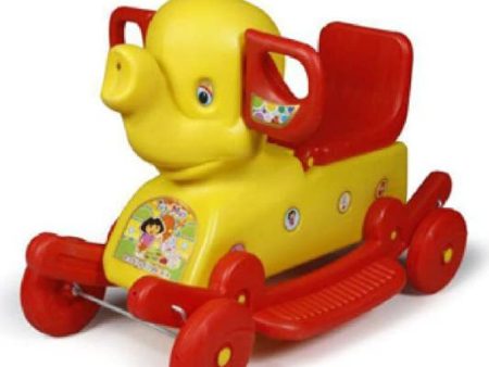 2 in 1 Ride-on Baby Elephant |Yellow & Red| Online