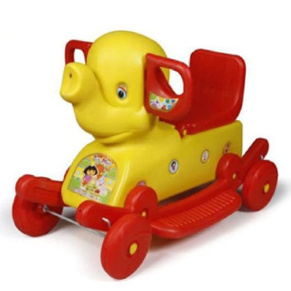 2 in 1 Ride-on Baby Elephant |Yellow & Red| Online