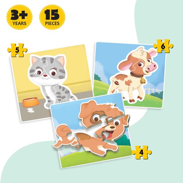 Baby Animal Fun & Educational Jigsaw Puzzle Set (15 Pieces) Supply