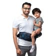 Baby Carrier with Hip Seat & In-built Mini Diaper Bag - Navy Sale