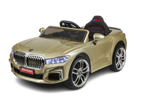 Ride-on | Battery Operated Car with LED Headlights & Rearlights (Gold) | MKS_003(D) | COD not Available Online now