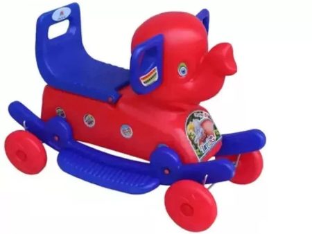 2 in 1 Elephant Ride-on Rocker (Blue and Red) For Cheap