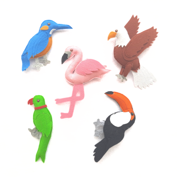 Birds Toys Playset (Set of 6) For Sale