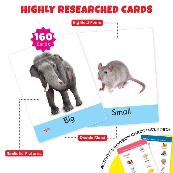 Big Flashcards ABC, Number, Transport, Opposite, Sight Word (Set of 5) | 160 Cards Sale