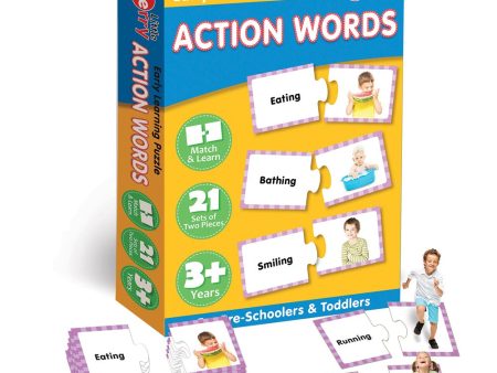 Action Words Early Learning Puzzle Game (42 Pieces) Fashion