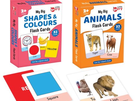 Big Flash Cards Shapes, Colours and Animals (Set of 2) | 64 Cards Online