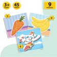 Baby’s First Jigsaw Puzzle Fruits, Vegetables & Modes of Transport (Set of 3) | 45 Pieces For Sale