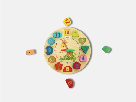 Wooden Shape Sorting Clock Online Sale