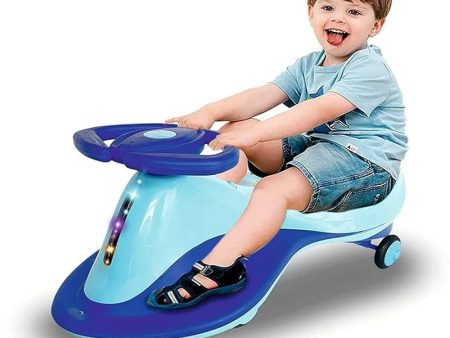 Battery Operated Ride-on Push Kiki Twister Magic Swing Car (Blue) Hot on Sale