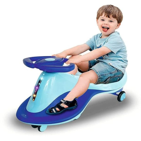 Battery Operated Ride-on Push Kiki Twister Magic Swing Car (Blue) Hot on Sale