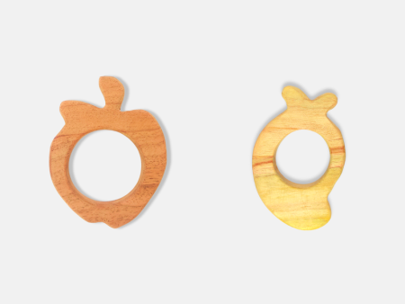 Apple and Mango Shaped Neem Wood Teethers For Sale