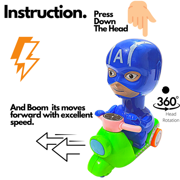 Captain America Toys | Mini Scooter Toy for Kids Friction Toys (Captain America) Sale