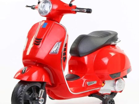 Resembling Vespa Ride-on Electric Scooter with Foot Accelerator (Red) | COD not Available For Discount