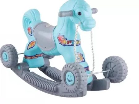 Ride-on 2 in 1 Horse Rocker (Blue Grey) Online now