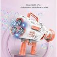 Automatic Bazooka Bubble Blaster | 29 Hole | Blue Light Effect | Orange Cheap