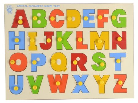 Capital Alphabet Shape Tray with Knob Online Sale