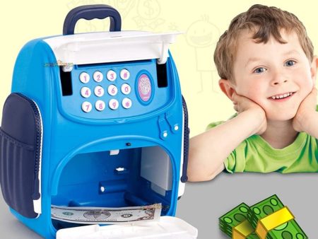 ATM Piggy Bank with Finger Print Sensor (Assorted colour and Print) Sale