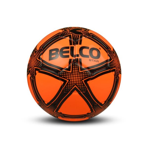 Belco Star Florocent Orange Football (1 football with needle) (Size 3) | 7+ Years Cheap