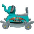 Baby Elephant Rideon & Wagon (Light Blue, Silver) Online now