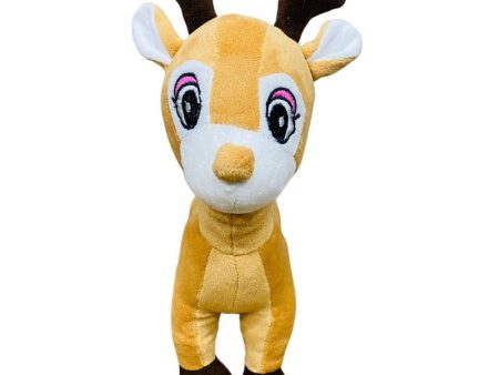 Baby Deer Shaped Soft Toy (Mustard) | Height 32 cm For Sale