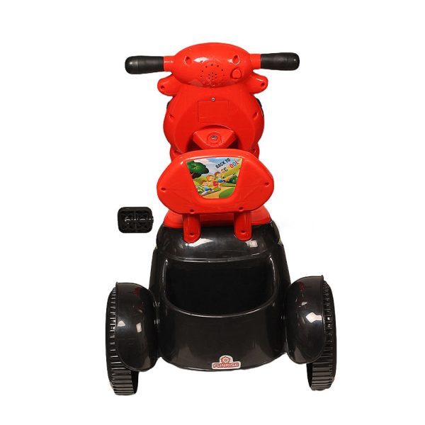 Baby Tricycle with musical horn and led lights (with 2 baskets, comfortable seat and back rest) - Red Supply