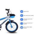 BMX Cycle with Training Wheel Single Speed with Complete Accessories (Blue White) | 16 Inch (COD not Available) Online Sale