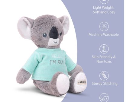 Koala Zuzu Coral Soft Toy with Tee- Grey Sale