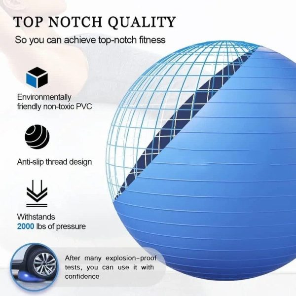 85 CM Gym Ball with Pump (Assorted Colours) Discount