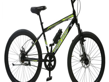 Bicycle with Dual Disc Brakes (Black Green) | 24 Inches | COD not Available For Discount