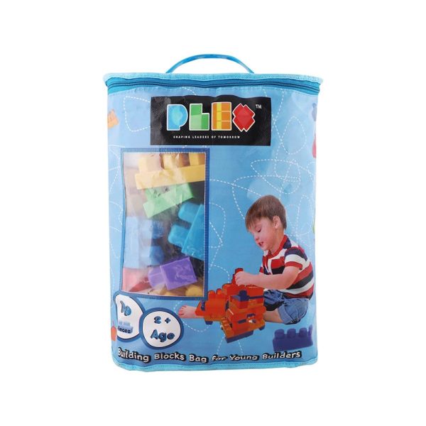 Building Blocks Bag Pack (80 Pieces) - Blue Fashion