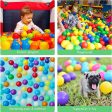 8 CM Soft and Child-Friendly Multi-Colored Play Pool Balls – Easy-to-Hold Plastic Balls Designed for Kids with Gentle Edges For Sale