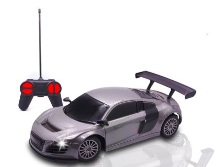 Rechargeable High Speed Remote Control Mini Car Resembling Audi with Lithium Battery for Kids (Scale 1:24) - Grey Supply