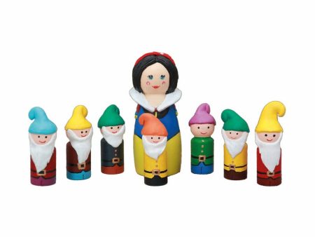 Handcrafted & Multicolored Wooden Snow White & The Seven Dwarfs on Sale