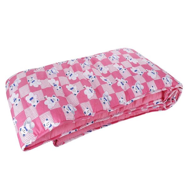 Baby Crib Bedding Bumper Teddy Print (Pink) on Sale