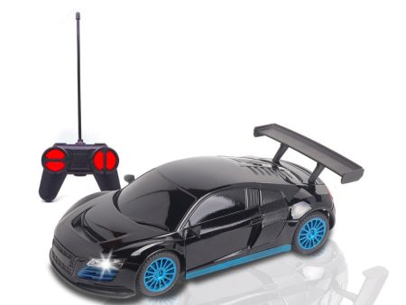 Rechargeable High Speed Remote Control Mini Car Resembling Audi with Lithium Battery for Kids (Scale 1:24) - Black Online Hot Sale