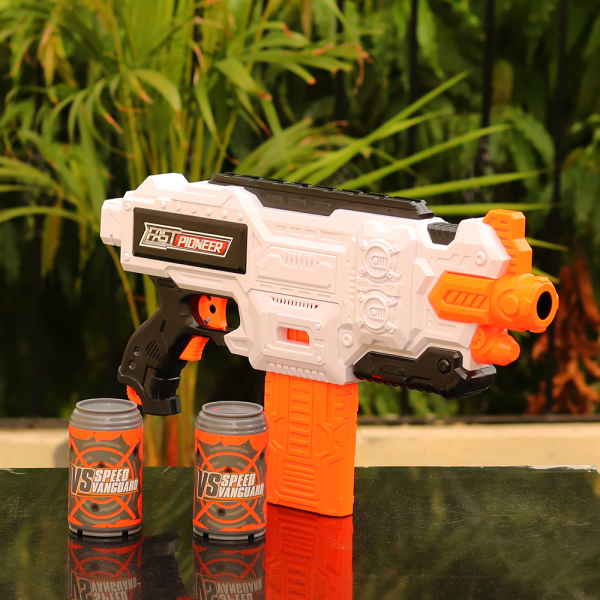 Automatic Motorized Soft Foam Dart Launcher (Orange, White) Sale