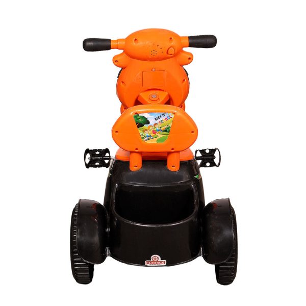 Baby Tricycle with musical horn and led lights(with 2 baskets, comfortable seat and back rest)- Orange Discount