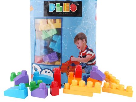 Building Blocks Bag Pack (80 Pieces) - Blue Fashion