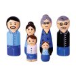 Handcrafted & Painted Wooden Happy Family Set for Kids (Set Of 6) Supply